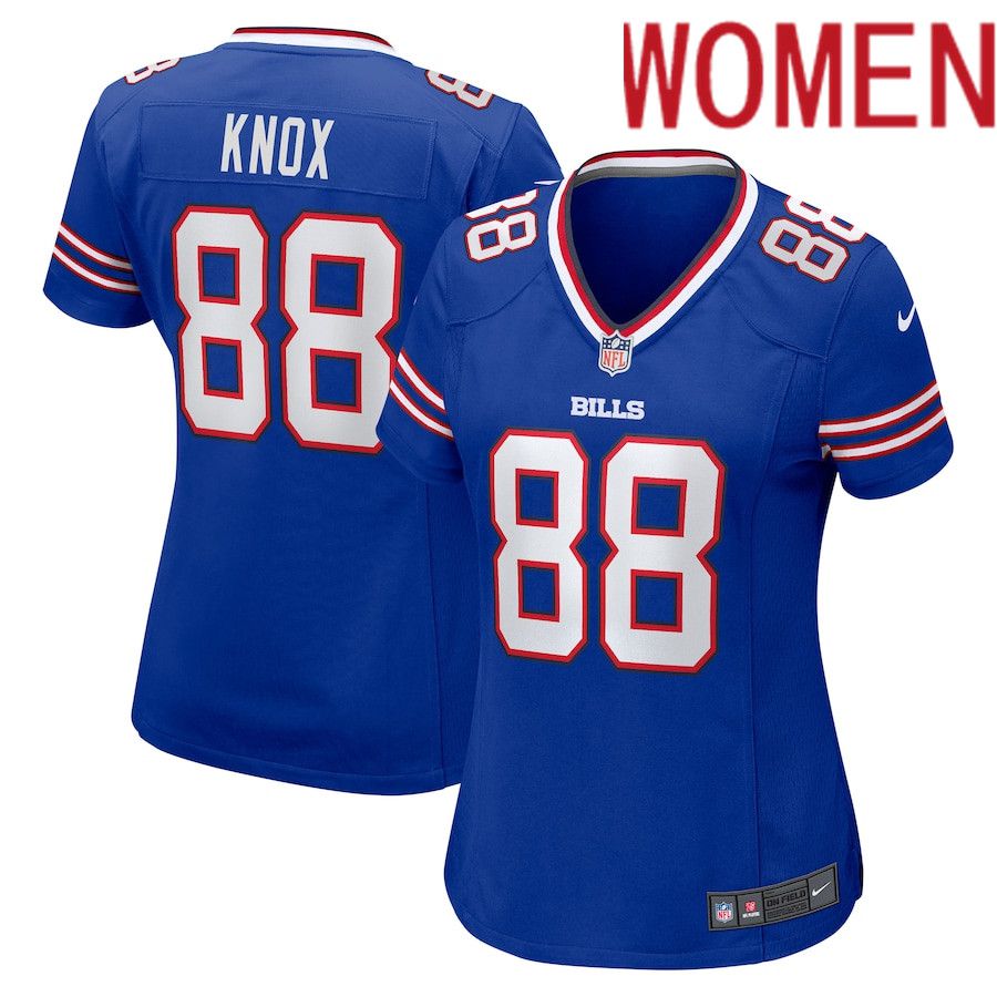 Women Buffalo Bills #88 Dawson Knox Nike Royal Game NFL Jersey